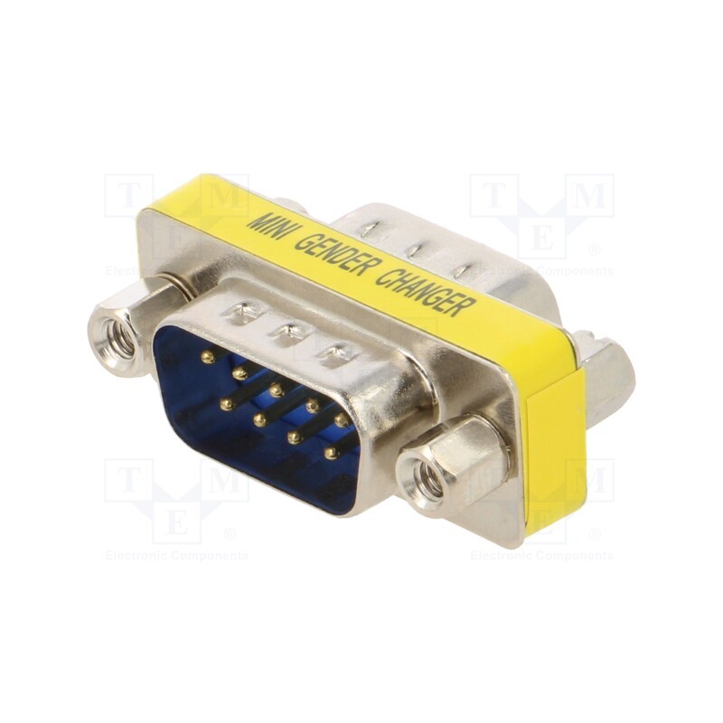 10 pcs : DS1082-02-9P8LNDS - Transition: adapter, D-Sub 9pin male,both sides, gender changer