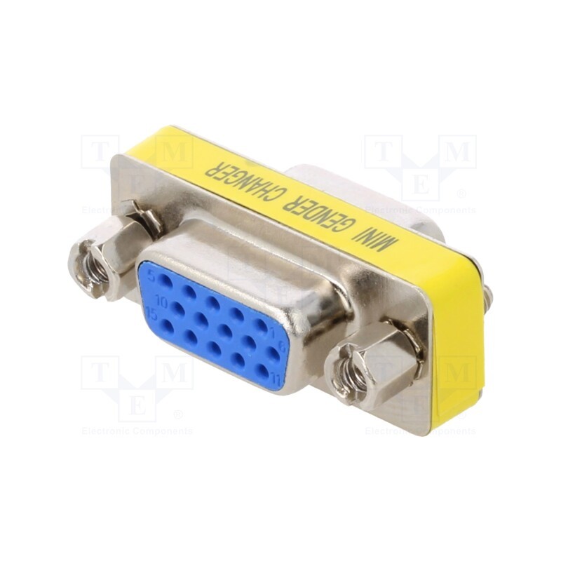 10 pcs : DS1082-03-15F8LNCC - Transition: adapter, D-Sub 15pin HD female,both sides