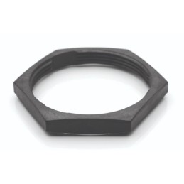 200 pcs - Amphenol Industrial Black Panel Nut, Shell Size 18 for use with Rear Mounting Housing