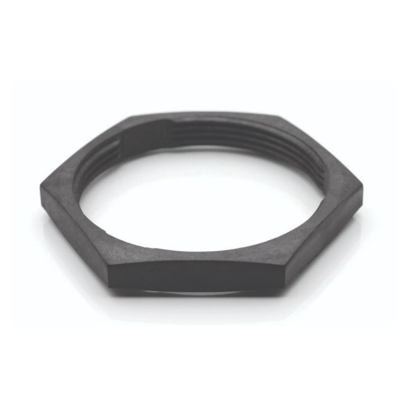 200 pcs - Amphenol Industrial Black Panel Nut, Shell Size 18 for use with Rear Mounting Housing