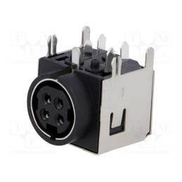 10 pcs : DS1093-05-BN40S - Socket, DC supply, R7B, female, PIN: 4, shielded, THT, 30VDC