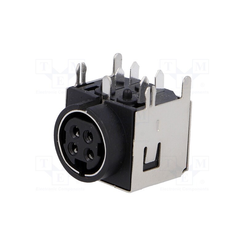 10 pcs : DS1093-05-BN40S - Socket, DC supply, R7B, female, PIN: 4, shielded, THT, 30VDC