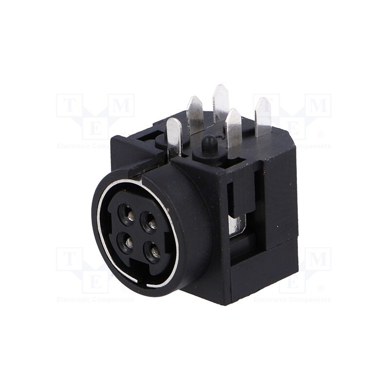 10 pcs : DS1093-05-BN40X - Socket, DC supply, R7B, female, PIN: 4, THT, 30VDC, -20÷80°C