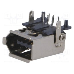 10 pcs : DS1101-WNC - Socket, IEEE1394, THT, PIN: 6, angled 90°