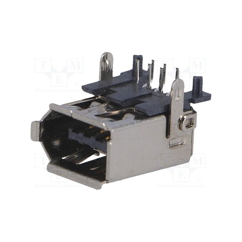 10 pcs : DS1101-WNC - Socket, IEEE1394, THT, PIN: 6, angled 90°