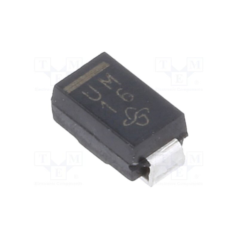 20 pcs : US1M-E3/5AT - Diode: rectifying, SMD, 1kV, 1A, 75ns, SMA, Ufmax: 1.7V, Ifsm: 30A