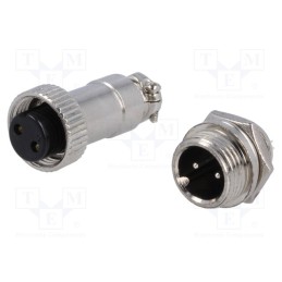10 pcs : DS1110-01-2B6 - Socket,plug, microphone MINI, male,female, PIN: 2, MINI, soldering