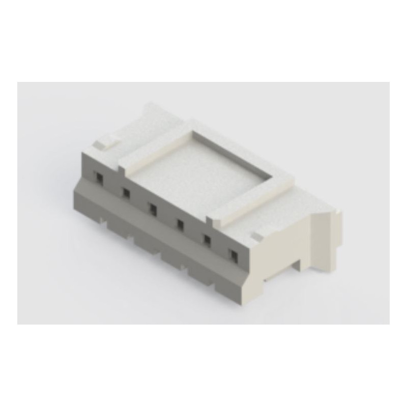 200 pcs - EDAC Female Crimp Connector Housing, 2mm Pitch, 6 Way, 1 Row