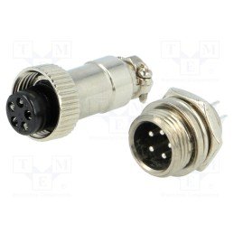 10 pcs : DS1110-01-5B6 - Socket,plug, microphone MINI, male,female, PIN: 5, MINI, soldering
