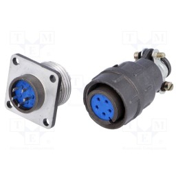 10 pcs : DS1110-06-05LYP - Connector: circular, socket,plug, DS1110-06, male,female, PIN: 5