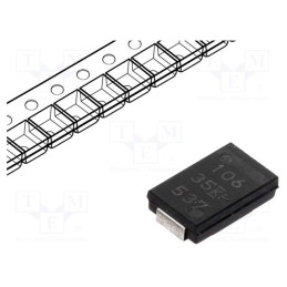 10 pcs : T598V106M035ATE120 - Capacitor: tantalum-polymer, low ESR, 10uF, 35VDC, V, 2917, SMD