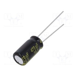 50 pcs : EEUFM1C471L - Capacitor: electrolytic, low ESR, THT, 470uF, 16VDC, Ø8x15mm, ±20%