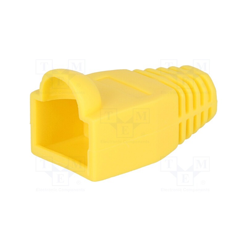 50 pcs : DS1124-03-PY - RJ45 plug boot, 6.5mm, yellow