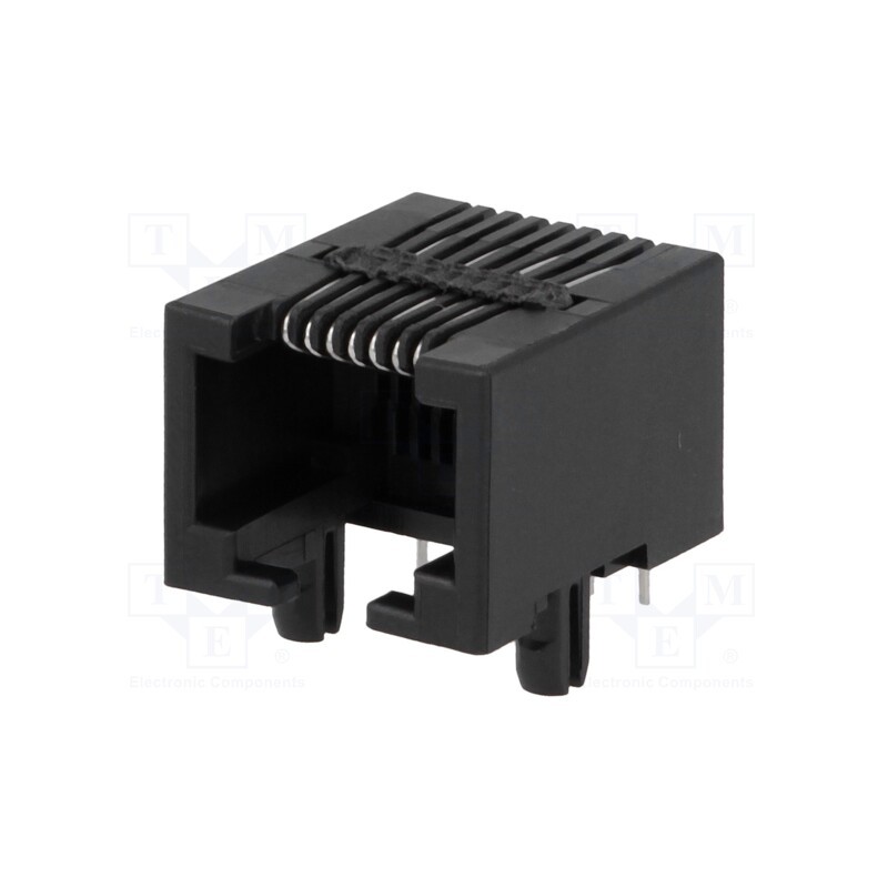 10 pcs : DS1134-05-S80BX - Socket, RJ45, PIN: 8, Layout: 8p8c, THT, angled 90°