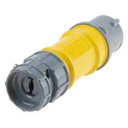 1 pcs - MENNEKES, PowerTOP IP44 Yellow Cable Mount 3P Industrial Power Plug, Rated At 16A, 110 V
