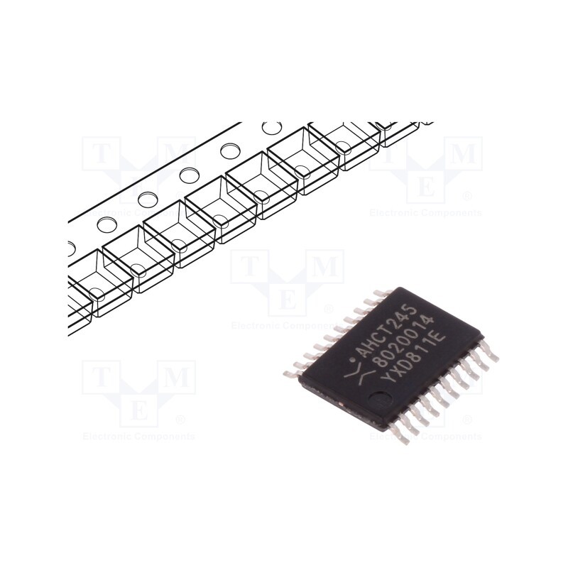 10 pcs : 74AHCT245PW,118 - IC: digital, bus transceiver, Ch: 8, CMOS,TTL, SMD, TSSOP20, AHCT