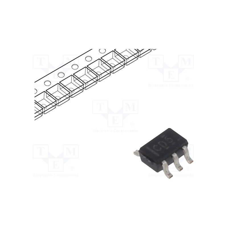 10 pcs : SN74LVC1GU04DCKR - IC: digital, NOT, Ch: 1, CMOS, SMD, SC70-5, 1.65÷5.5VDC, -40÷125°C