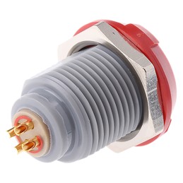 1 pcs - Lemo Circular Connector, 4 Contacts, Panel Mount, Socket, Female, IP50, Redel P Series