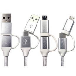 1 pcs - RS PRO USB 2.0 Cable, Male USB A, USB C to Male Cable, 1.5m