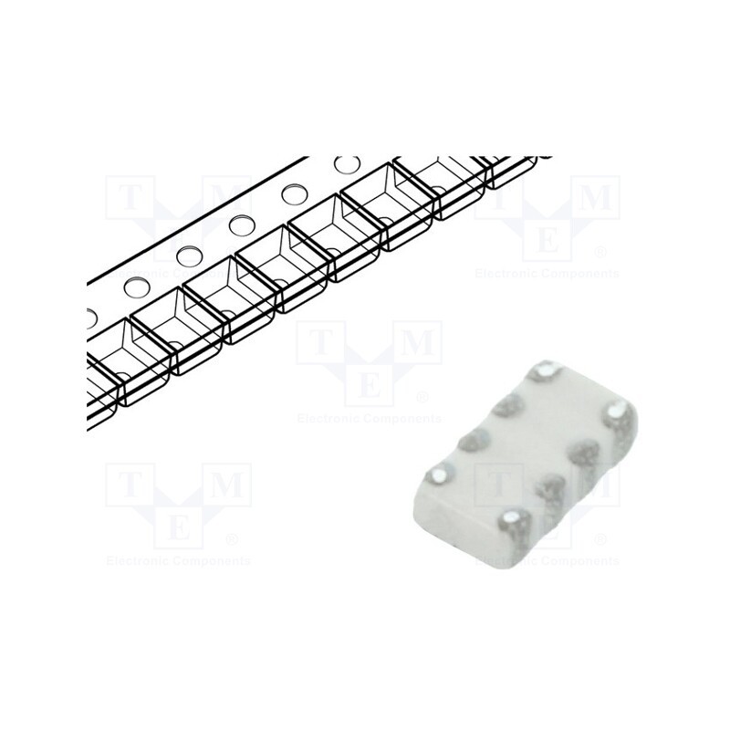 50 pcs : C1632C101K5GACTU - Capacitor: ceramic, array capacitors,MLCC, 100pF, 50V, C0G (NP0)