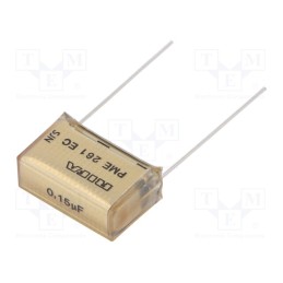 10 pcs : PME261EC6150KR30 - Capacitor: paper, 150nF, 300VAC, 20.3mm, ±10%, THT, PME261, 630VDC