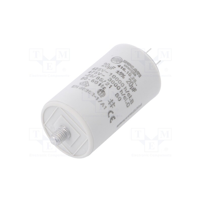 10 pcs : 416171364 - Capacitor: motors, run, 10uF, 475VAC, Ø36x70mm, -25÷85°C, ±5%
