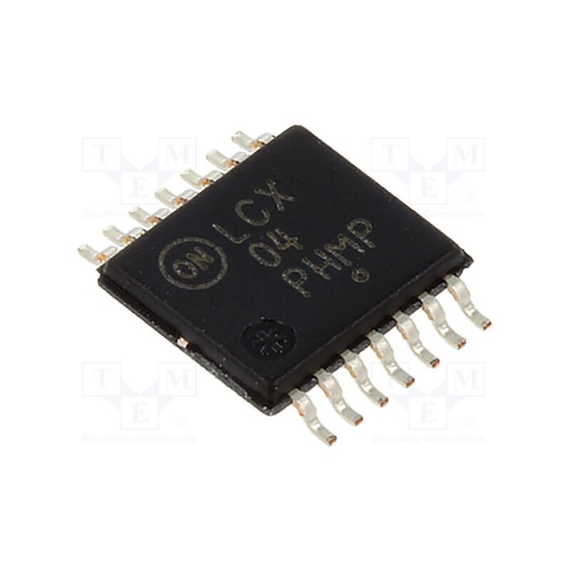 10 pcs : MC74LCX04DTG - IC: digital, NOT, Ch: 6, IN: 1, CMOS,TTL, SMD, TSSOP14, 2÷5.5VDC,