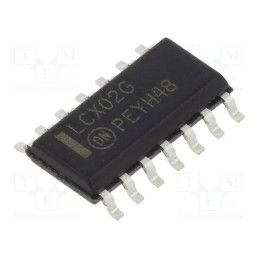 10 pcs : MC74LCX02DG - IC: digital, NOR, Ch: 4, IN: 2, CMOS,TTL, SMD, SO14, 2÷3.6VDC, -40÷85°C