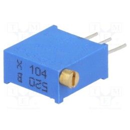 20 pcs : T910X-100K - Potentiometer: mounting, multiturn, 100kΩ, 500mW, THT, ±10%, linear
