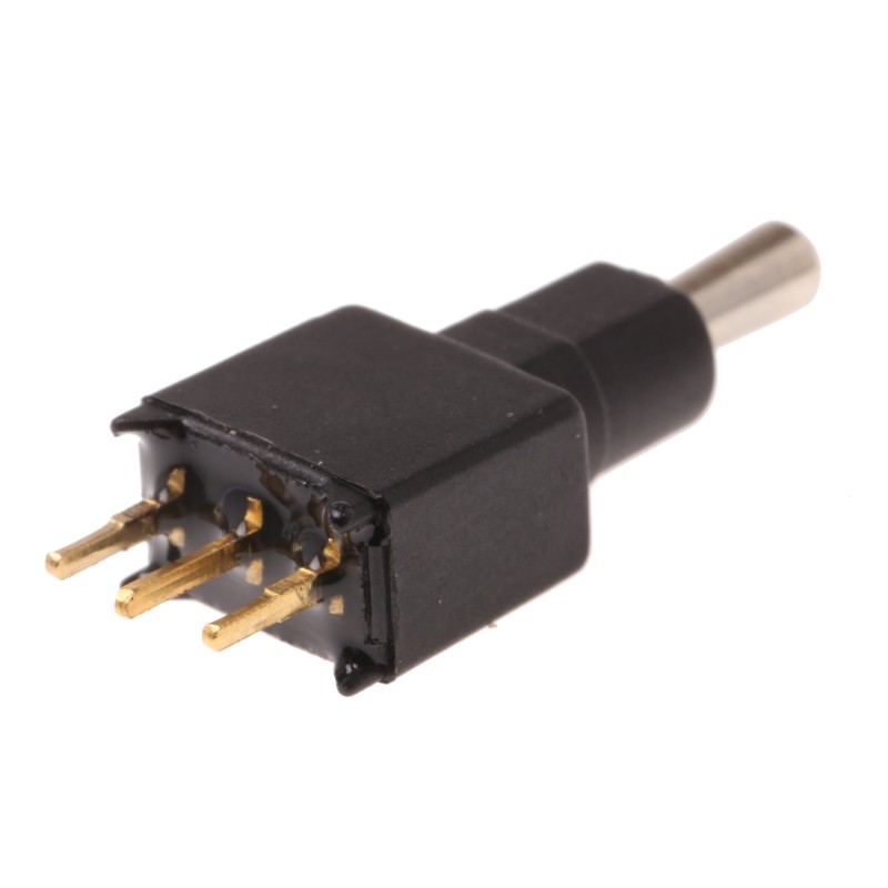 1 pcs - APEM Toggle Switch, PCB Mount, On-Off-On, SPDT, Through Hole Terminal