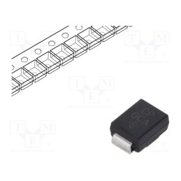 20 pcs : SMBJ36CA-E3/52 - Diode: TVS, 600W, 42.1V, 10.3A, bidirectional, SMB, , SMBJ