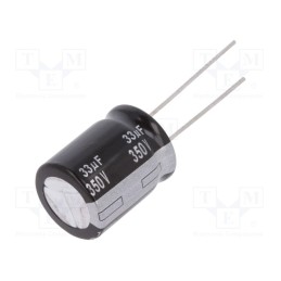 10 pcs : EEUEB2V330S - Capacitor: electrolytic, THT, 33uF, 350VDC, Ø16x20mm, Pitch: 7.5mm