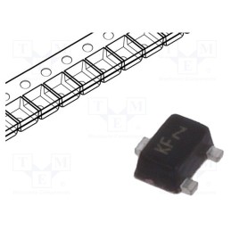 20 pcs : SSM3K37MFV,L3F - Transistor: N-MOSFET, unipolar, 20V, 0.25A, 0.15W, SOT723