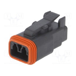 10 pcs : DT 06-2 S-CE06 - Connector: wire-wire, DT, female, plug, for cable, PIN: 2, black