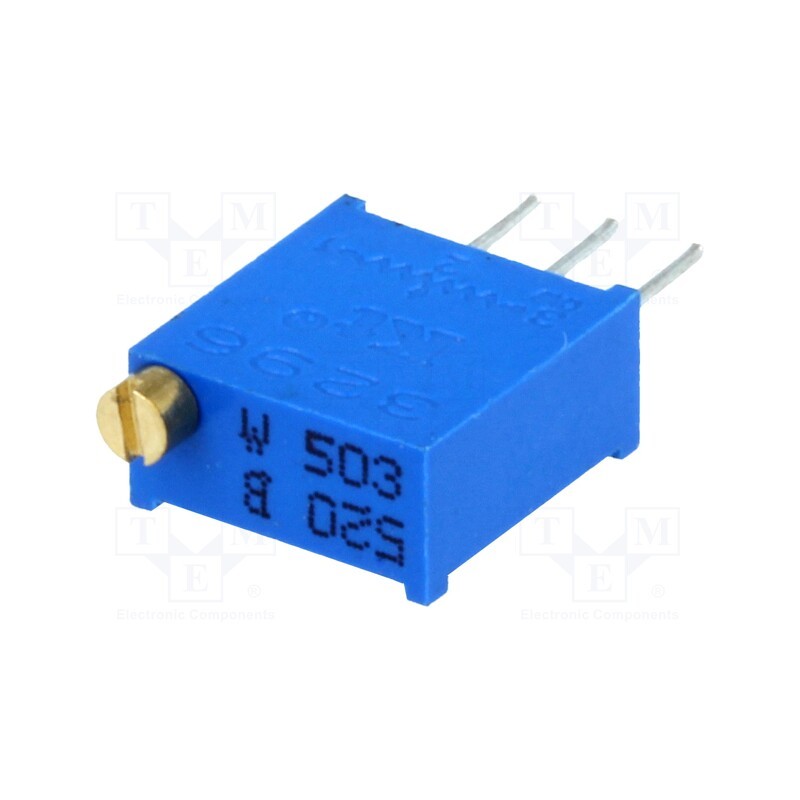 20 pcs : T910W-50K - Potentiometer: mounting, multiturn, 50kΩ, 500mW, THT, ±10%, linear
