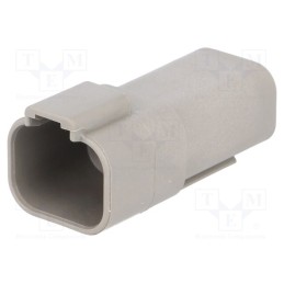 10 pcs : DT04-4P - Connector: wire-wire, DT, male, plug, for cable, PIN: 4, grey, IP68