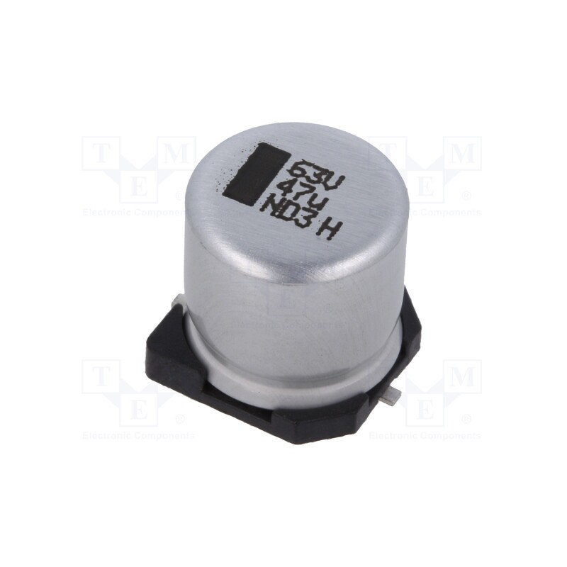 10 pcs : MAL214097801E3 - Capacitor: electrolytic, SMD, 47uF, 63VDC, 10x10x10mm, ±20%, 1500h