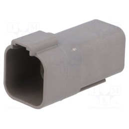 10 pcs : DT04-6P - Connector: wire-wire, DT, male, plug, for cable, PIN: 6, grey, IP68