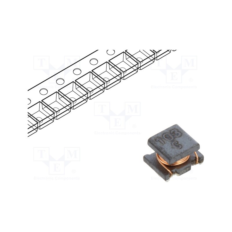 10 pcs : 82103C - Inductor: wire, SMD, 10uH, 500mA, 0.4Ω, -40÷85°C, ±10%, 8200