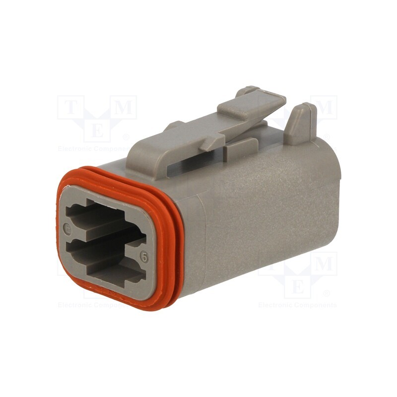 10 pcs : DT06-4S - Connector: wire-wire, DT, female, plug, for cable, PIN: 4, grey, IP68