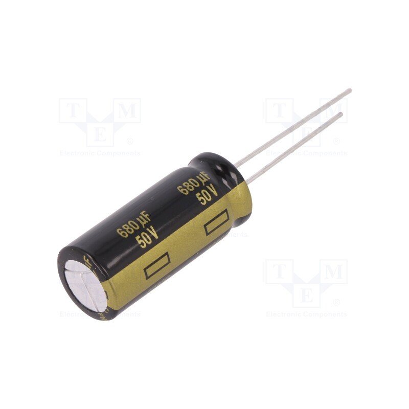 10 pcs : EEUFM1H681L - Capacitor: electrolytic, low ESR, THT, 680uF, 50VDC, Ø12.5x30mm