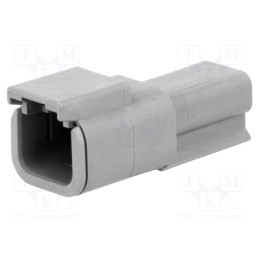 10 pcs : DTM04-2P - Connector: wire-wire, DTM, male, plug, for cable, PIN: 2, grey, IP68