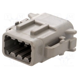 10 pcs : DTM06-08SA - Connector: wire-wire, DTM, female, plug, for cable, PIN: 8, grey