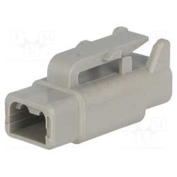 10 pcs : DTM06-2S - Connector: wire-wire, DTM, female, plug, for cable, PIN: 2, grey