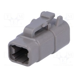 10 pcs : DTM06-4S - Connector: wire-wire, DTM, female, plug, for cable, PIN: 4, grey