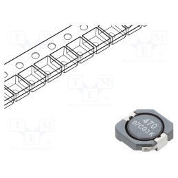 10 pcs : DR1030-470-R - Inductor: wire, SMD, 47.9uH, Ioper: 1.3A, 167mΩ, ±30%, Isat: 1.52A