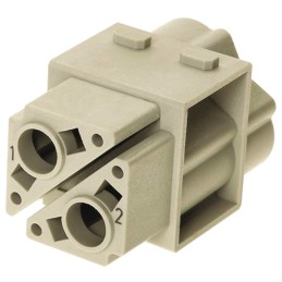 1 pcs - HARTING Heavy Duty Power Connector Module, 100A, Female, Han-Modular Series, 2 Contacts
