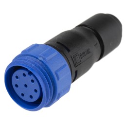 1 pcs - Bulgin Circular Connector, 8 Contacts, Cable Mount, Miniature Connector, Socket, Female, IP68, Buccaneer 400 Series