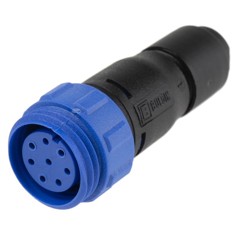 1 pcs - Bulgin Circular Connector, 8 Contacts, Cable Mount, Miniature Connector, Socket, Female, IP68, Buccaneer 400 Series