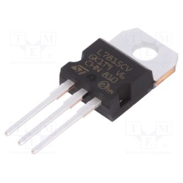 10 pcs : L7815CV-DG - IC: voltage regulator, linear,fixed, 15V, 1.5A, TO220AB, THT,